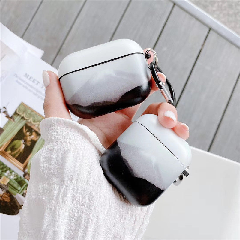 Kompatibel mit Apple, kompatibel mit Apple, coole farbige Tintenmalerei Schutzhülle für Handy, kabellose Bluetooth-Kopfhörerhülle