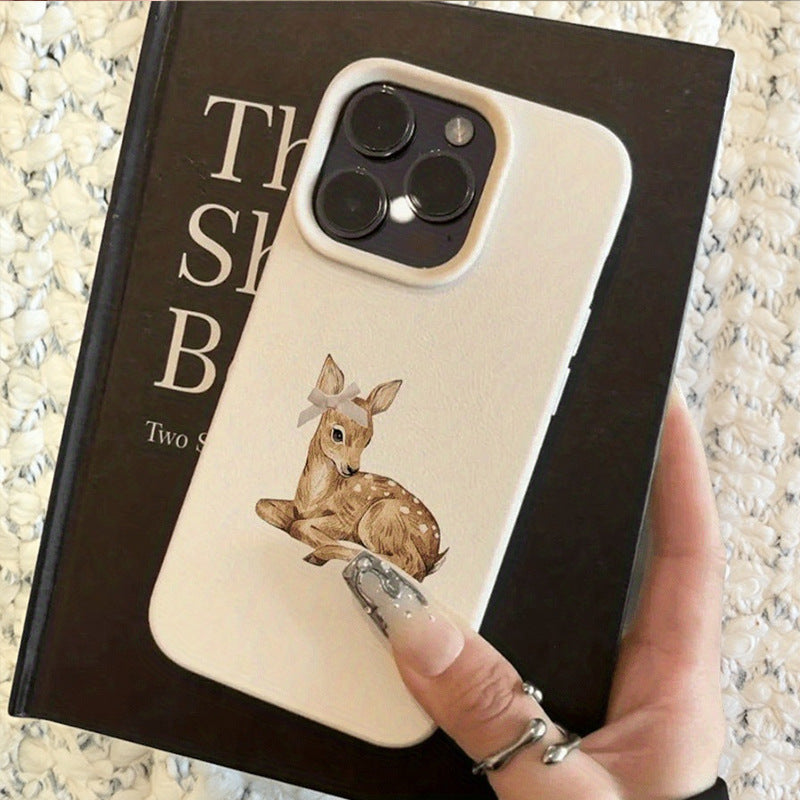 Kreative Handyhülle aus Silikon mit Cartoon-Hirschleder-Muster