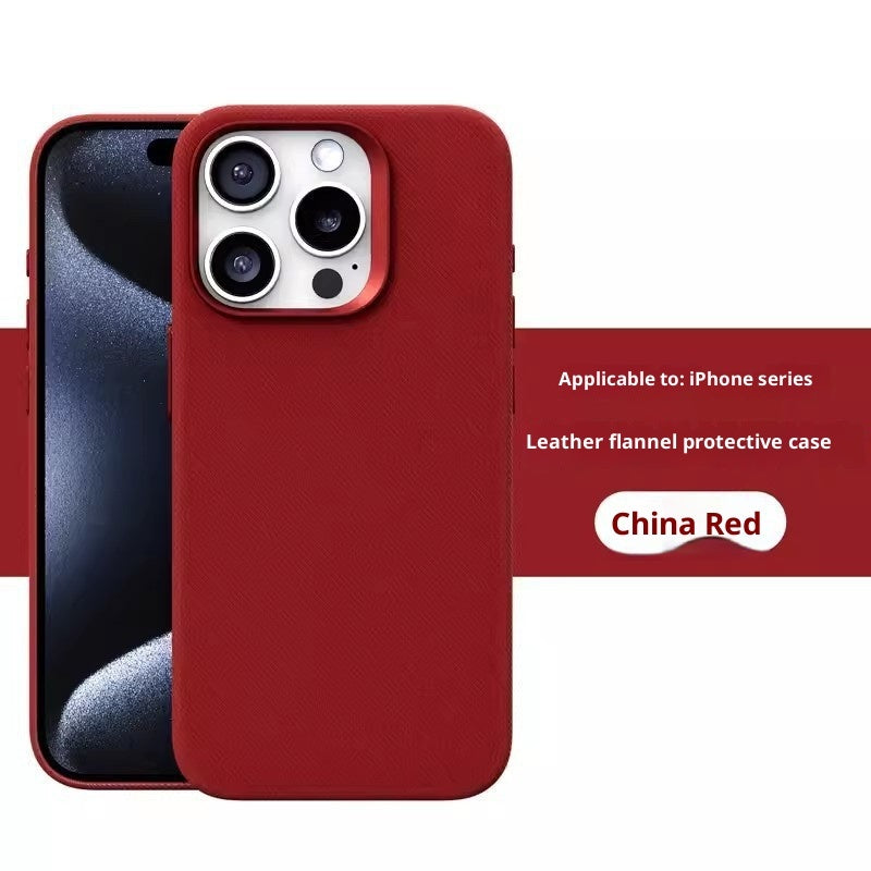 Leder-Flanell-Stoff Magnetische Handyhülle