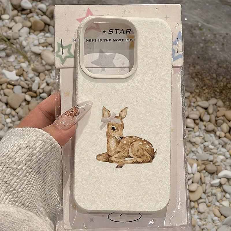 Kreative Handyhülle aus Silikon mit Cartoon-Hirschleder-Muster