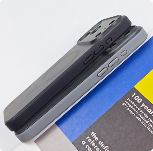 Magnetische Handyhülle mit Hautgefühl, feine Lochlinse, Vollabdeckung, stoßfest