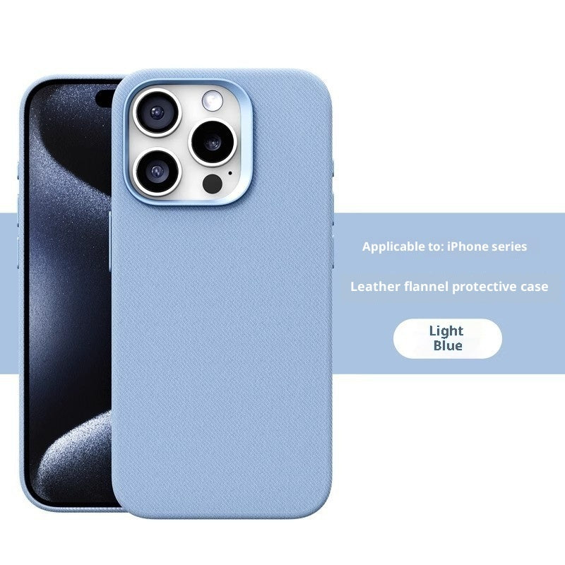 Leder-Flanell-Stoff Magnetische Handyhülle