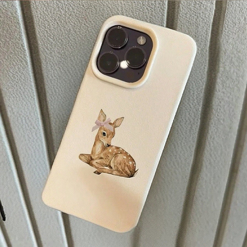 Kreative Handyhülle aus Silikon mit Cartoon-Hirschleder-Muster