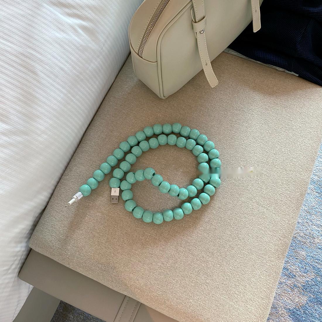 Mintgrünes 1 m USB-Ladekabel