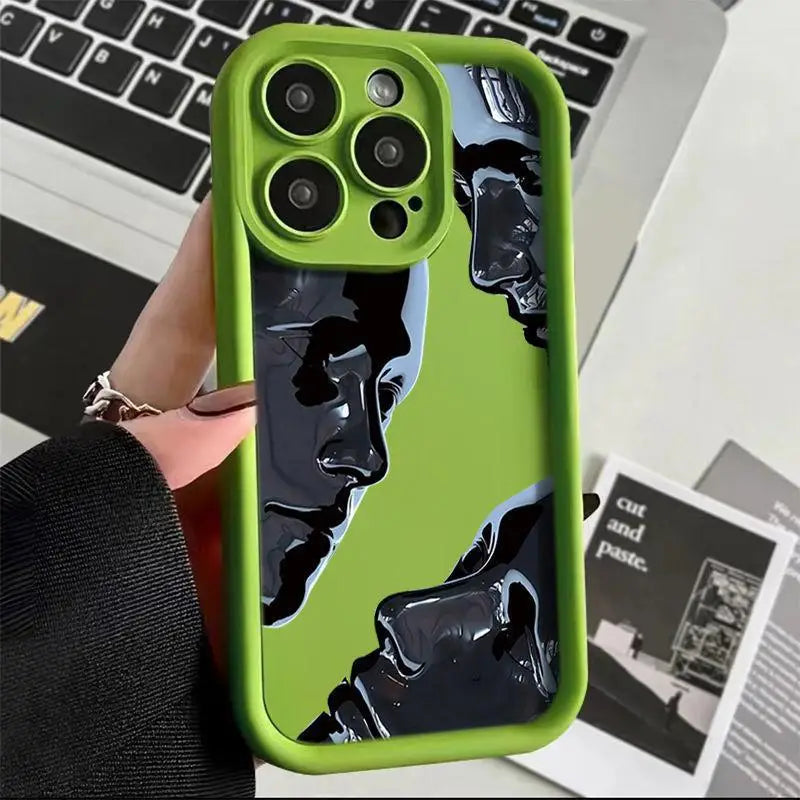 Anime-Muster Weiche TPU-Handyhülle Vollschutz Stoß- und Fallschutz