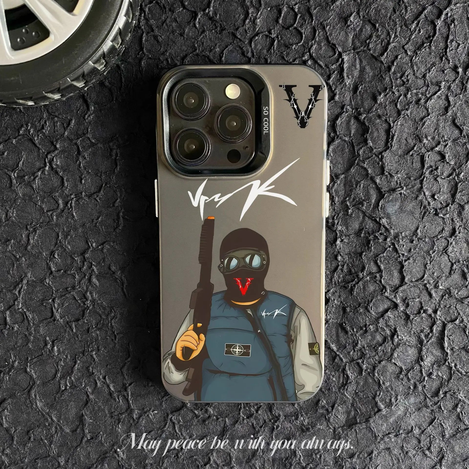 Trendige CP VRUNK Farbe Silber Handyhülle Schale Funda Coque Rückseite für Mobiltelefon