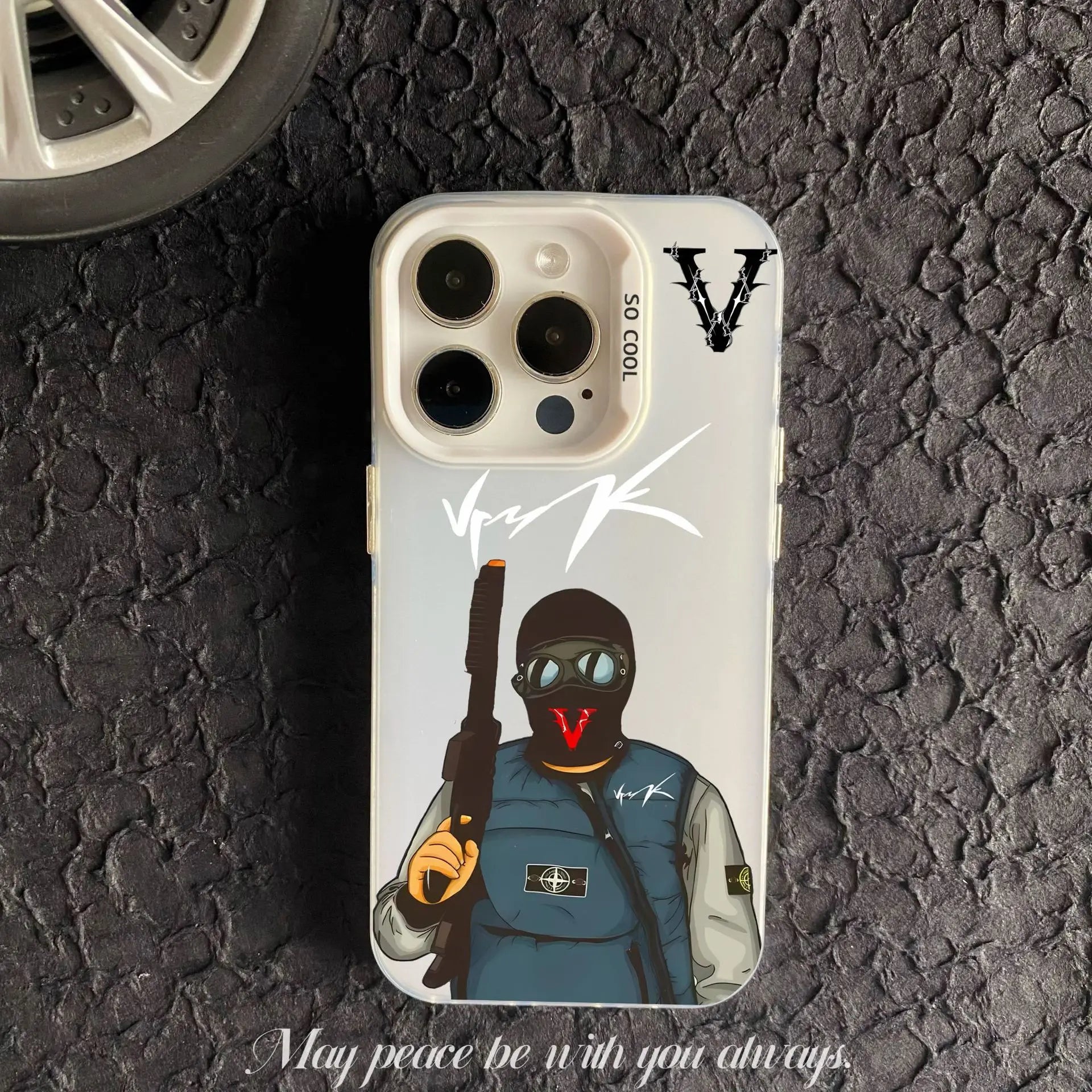 Trendige CP VRUNK Farbe Silber Handyhülle Schale Funda Coque Rückseite für Mobiltelefon