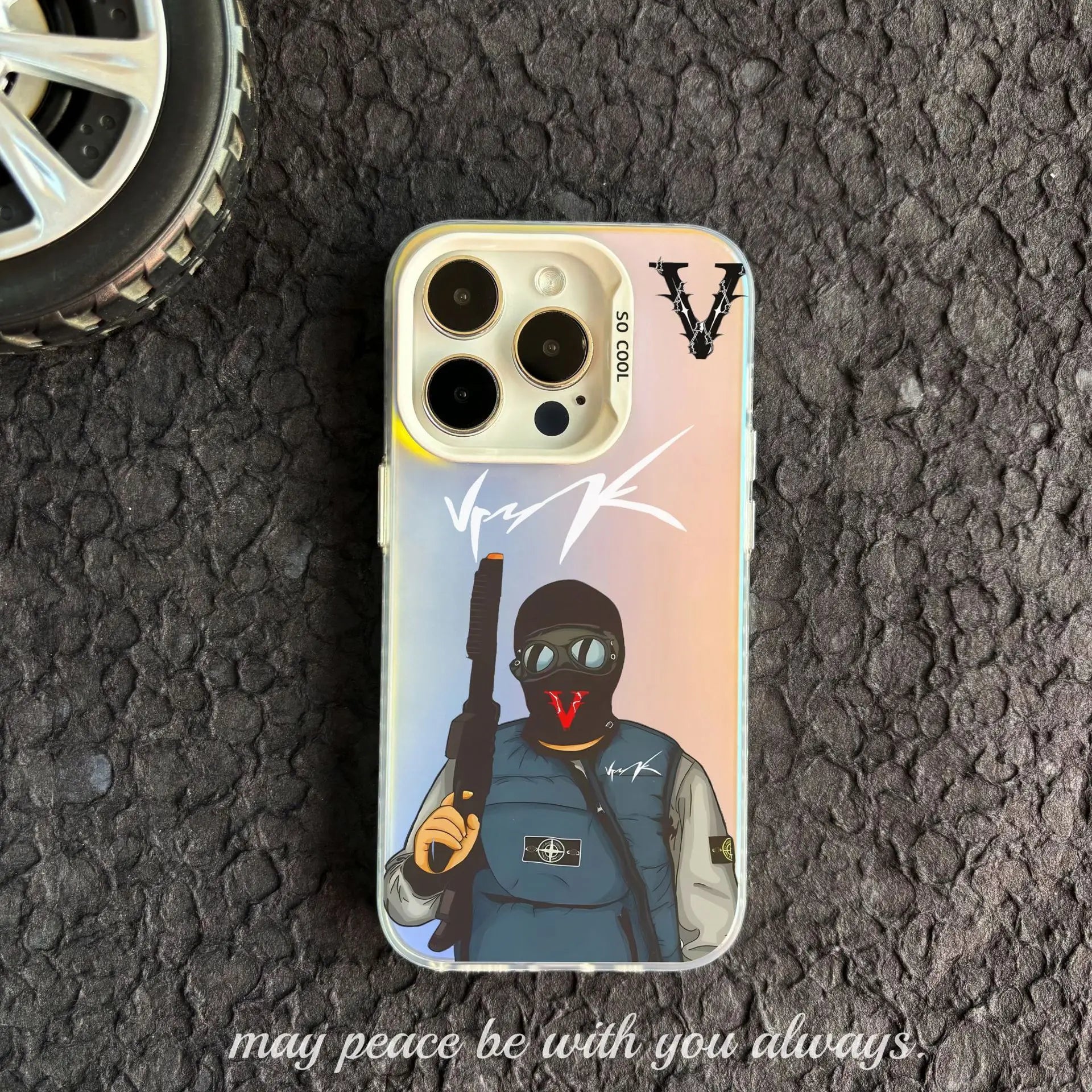 Trendige CP VRUNK Farbe Silber Handyhülle Schale Funda Coque Rückseite für Mobiltelefon