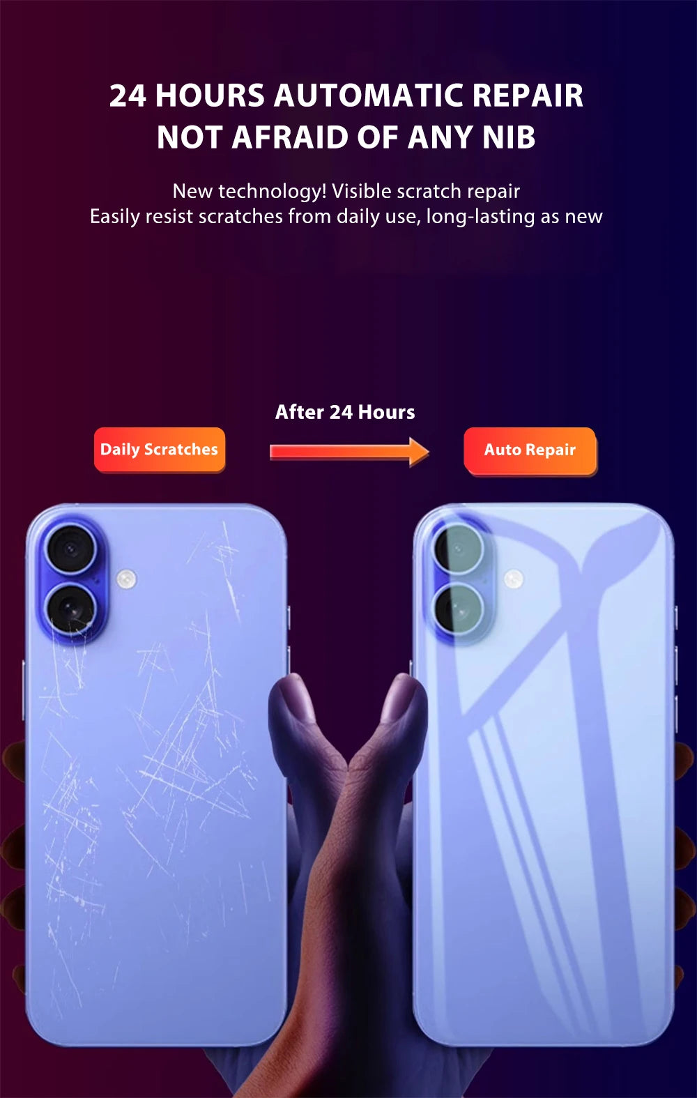 4-in-1 flexibler Hydrogel-Folien-Schutz für iPhone