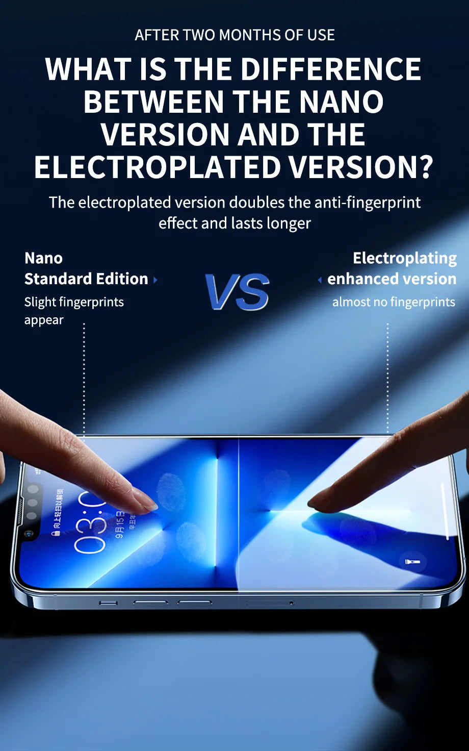 3er-Set Panzerglas für iPhone