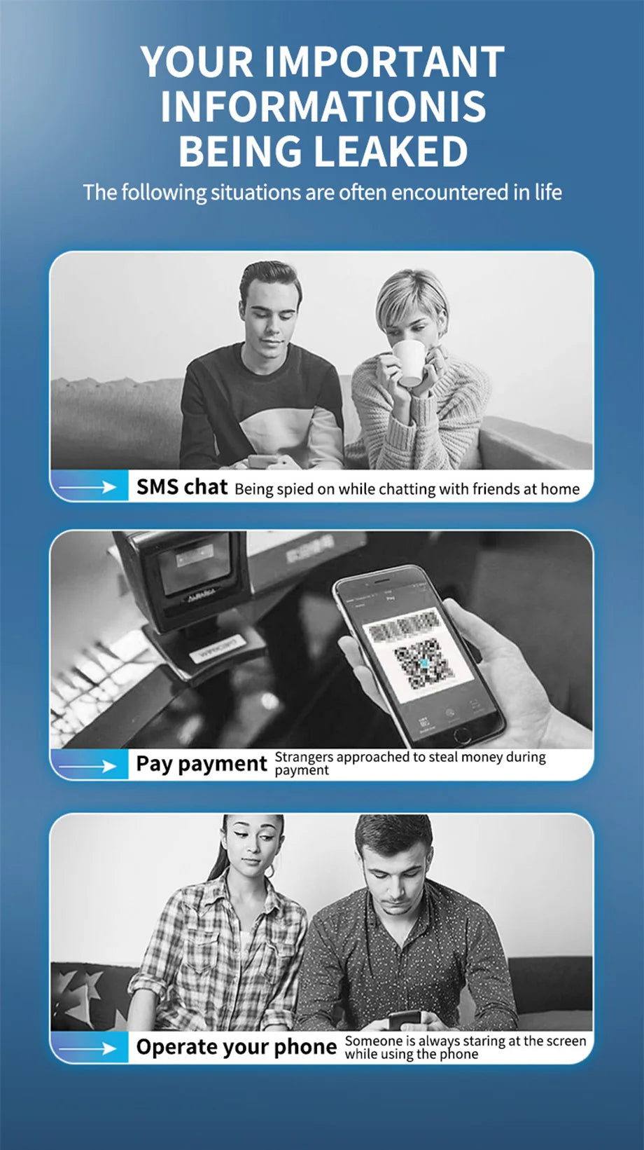 1–4er-Set Privacy-Panzerglas für iPhone