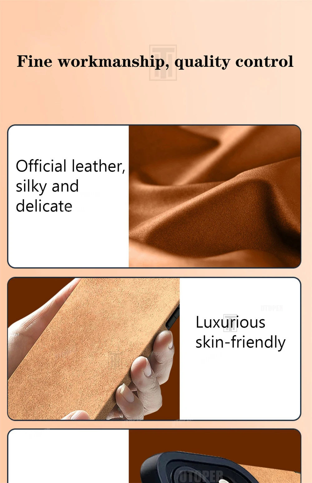 Business Wildleder Anti-Rutsch-Hülle mit Rundumschutz