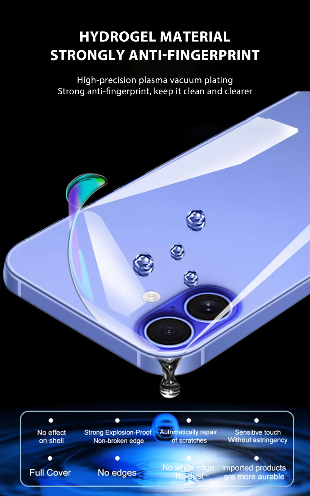 4-in-1 flexibler Hydrogel-Folien-Schutz für iPhone