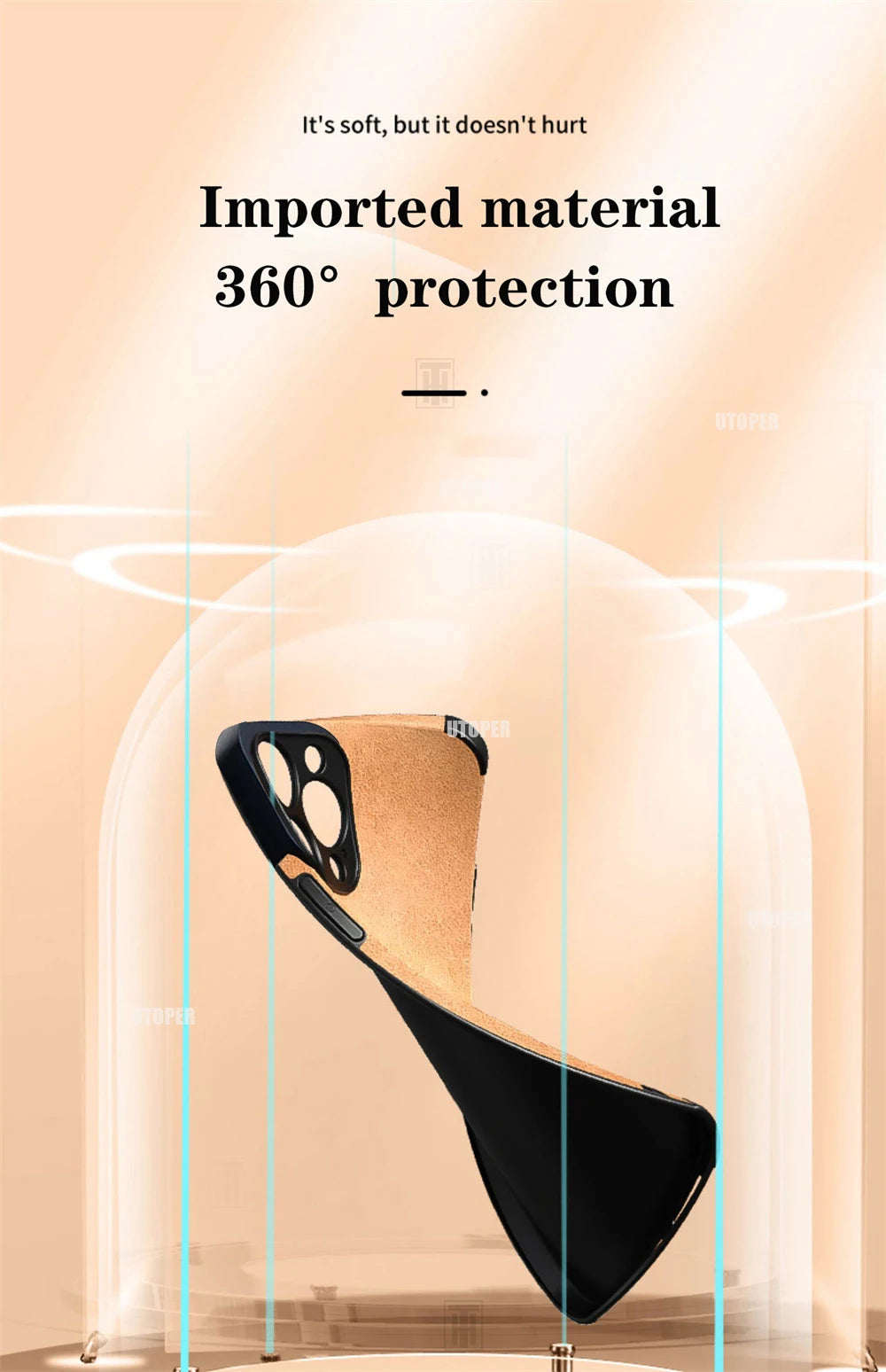 Business Wildleder Anti-Rutsch-Hülle mit Rundumschutz