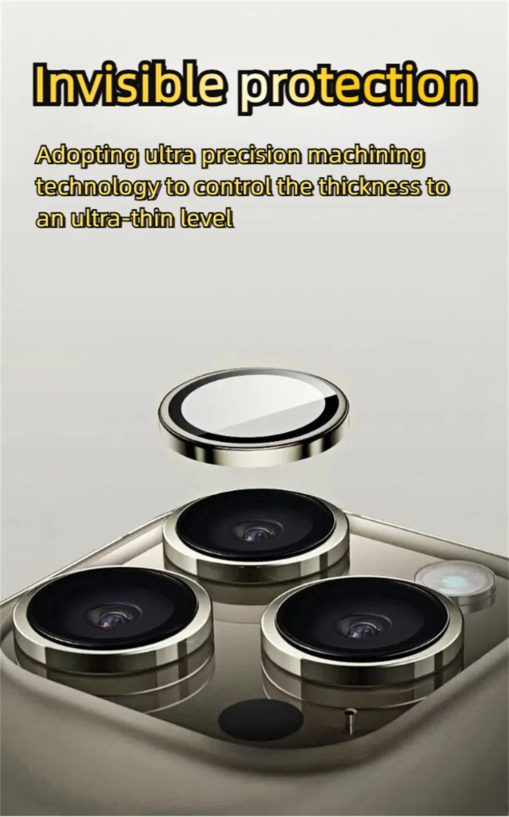 3er-Set Panzerglas für iPhone-Kamera