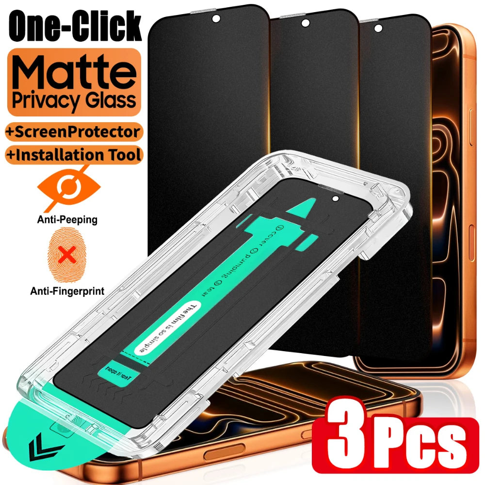 NNBILI 3er-Set mattes Panzerglas, staubfrei