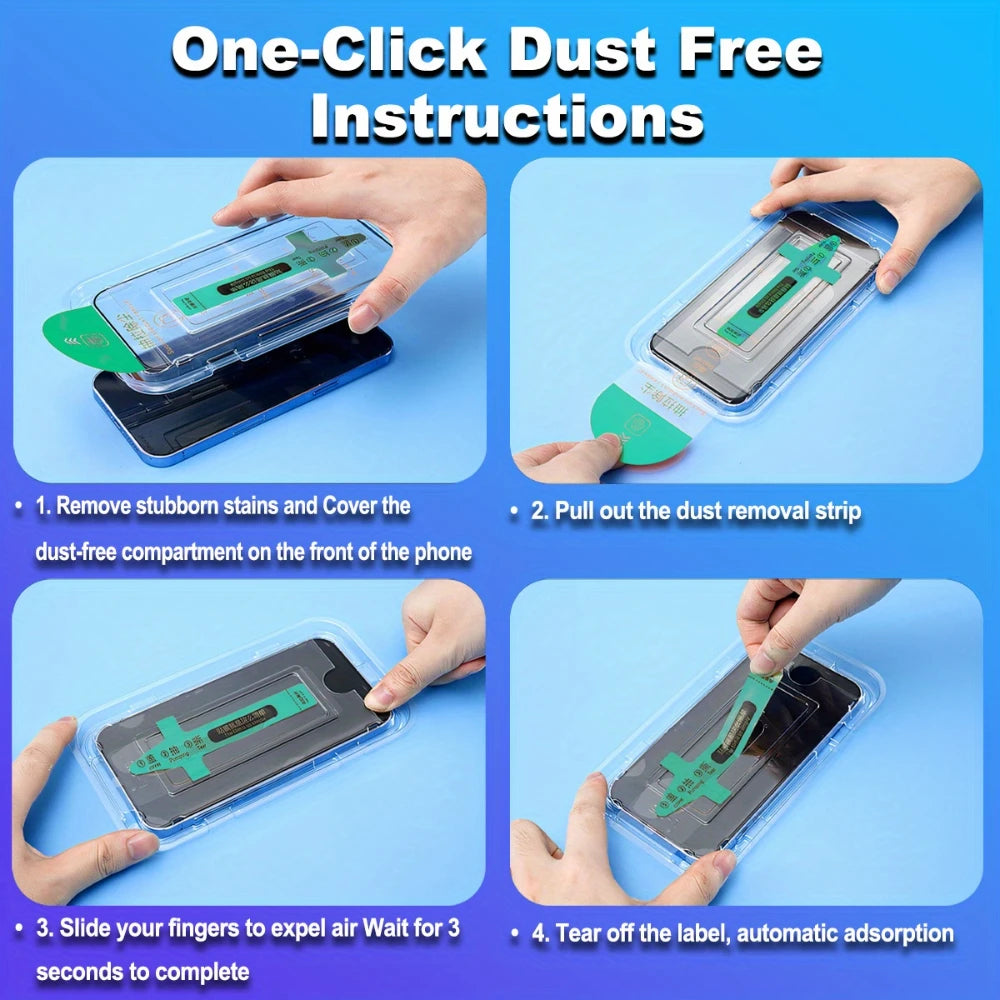 NNBILI 3er-Set mattes Panzerglas, staubfrei