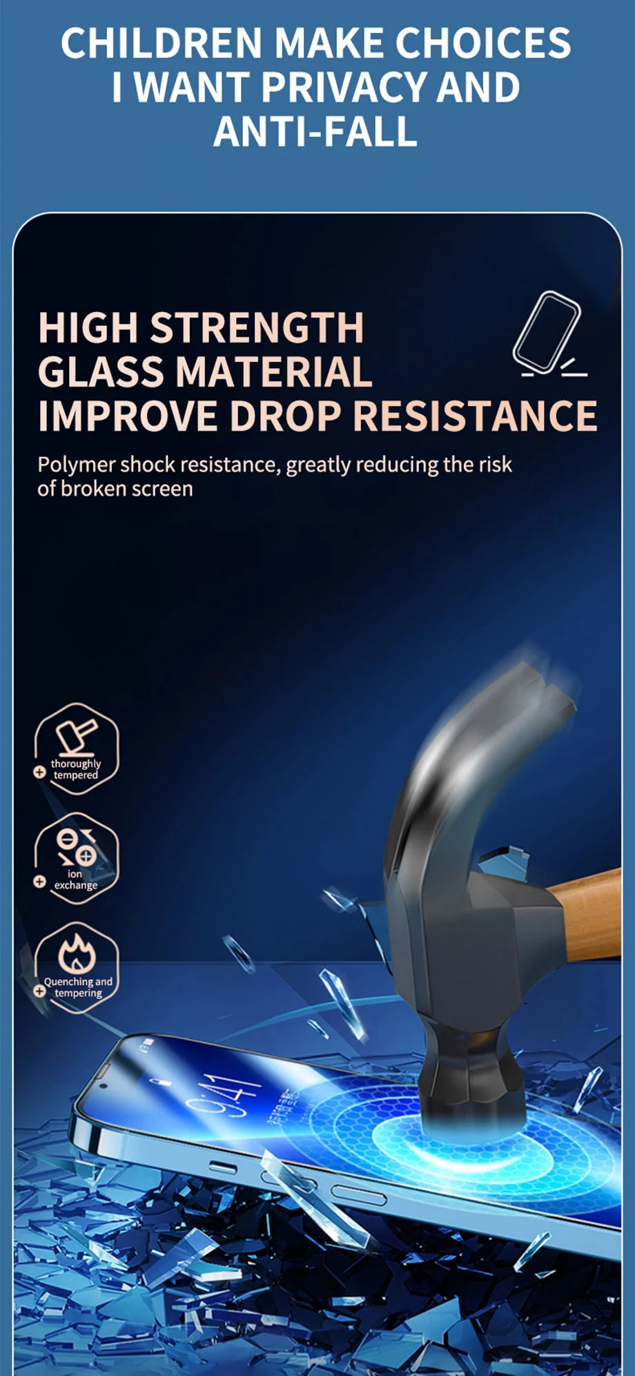 1–4er-Set Privacy-Panzerglas für iPhone