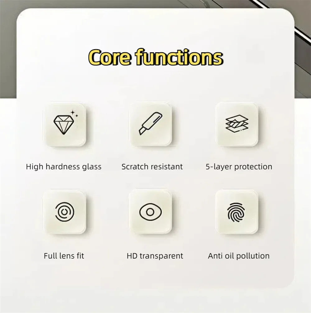 3er-Set Panzerglas für iPhone-Kamera