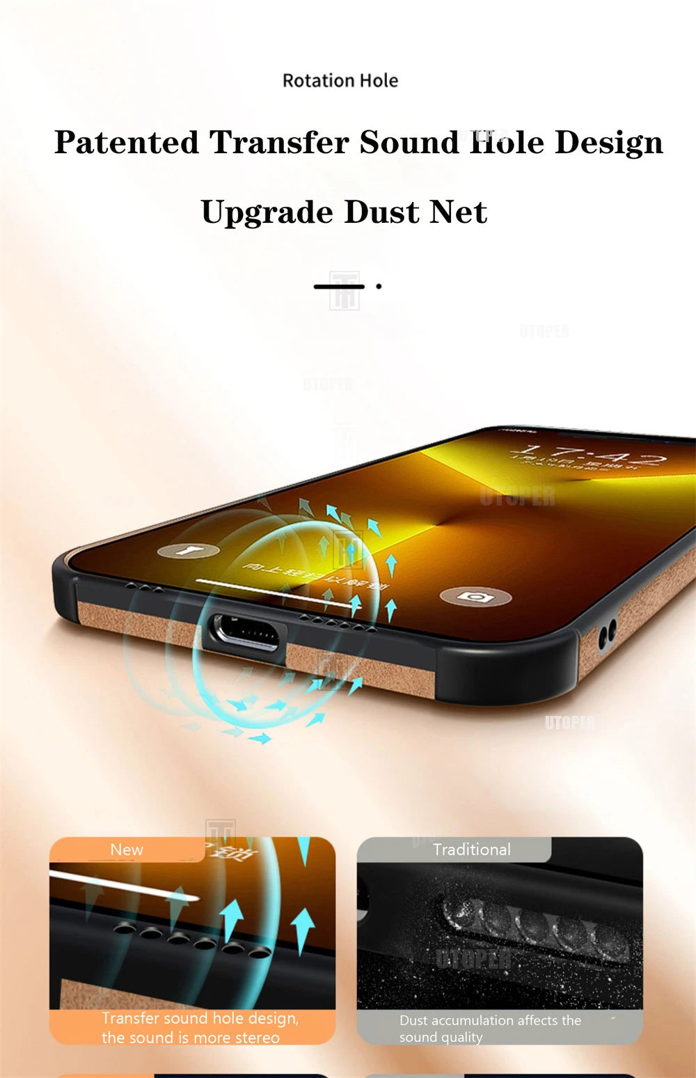 Business Wildleder Anti-Rutsch-Hülle mit Rundumschutz