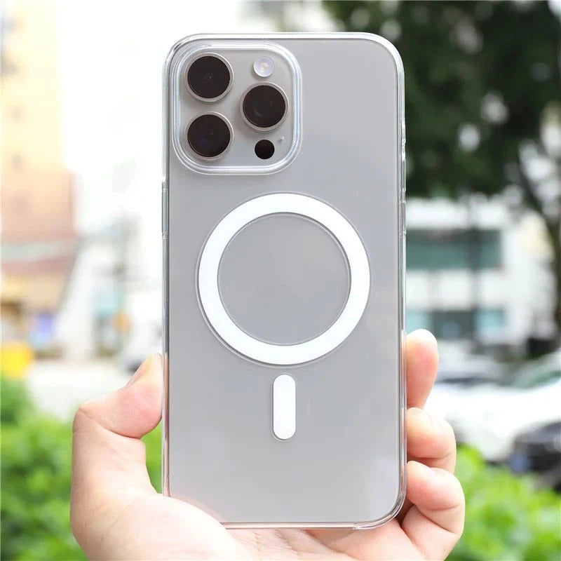 Transparente MagSafe-Hülle mit Animation und Wireless-Charging