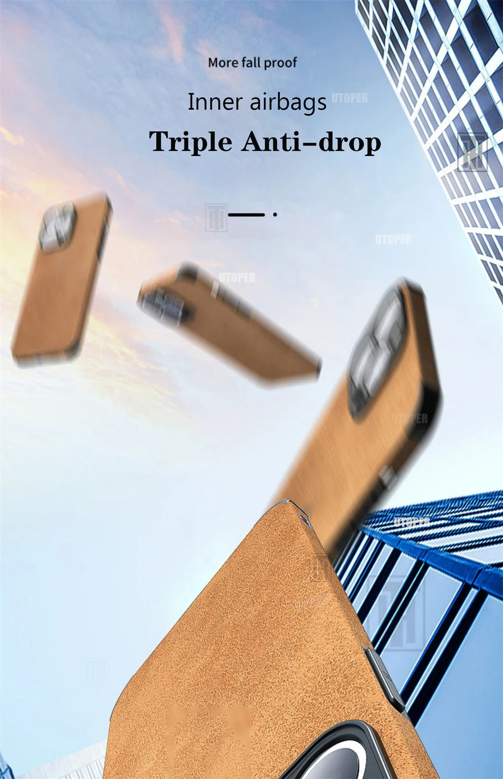 Business Wildleder Anti-Rutsch-Hülle mit Rundumschutz