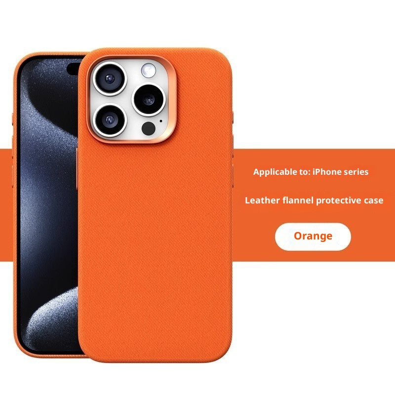 Leder-Flanell-Stoff Magnetische Handyhülle