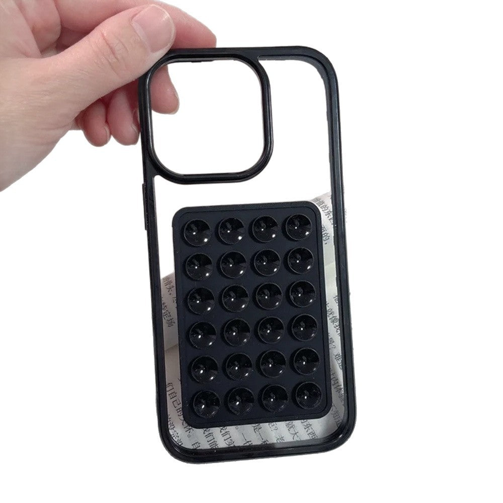 Einfarbige Saugnapf-Acryl-Hartschale Einfache Handyhülle