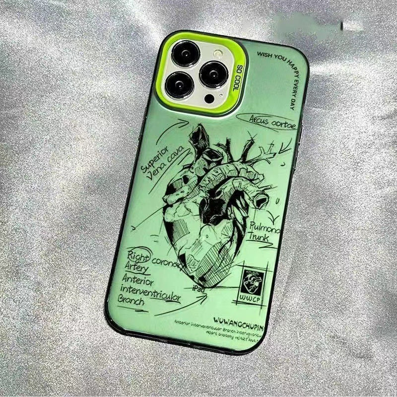 Strukturanalyse Herzflut Stoßfeste Kreative Handyhülle