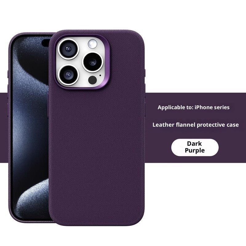 Leder-Flanell-Stoff Magnetische Handyhülle