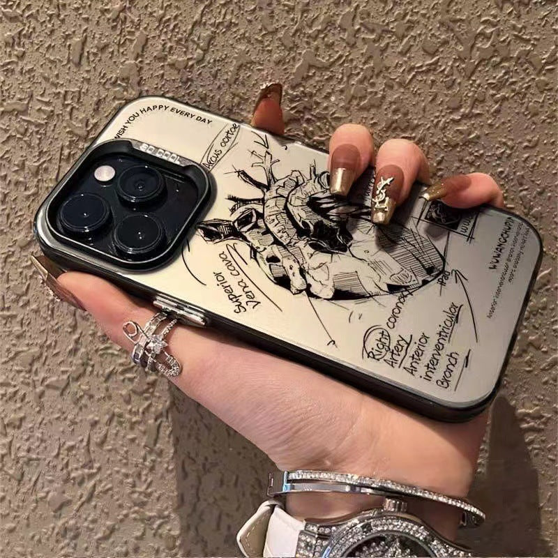 Strukturanalyse Herzflut Stoßfeste Kreative Handyhülle